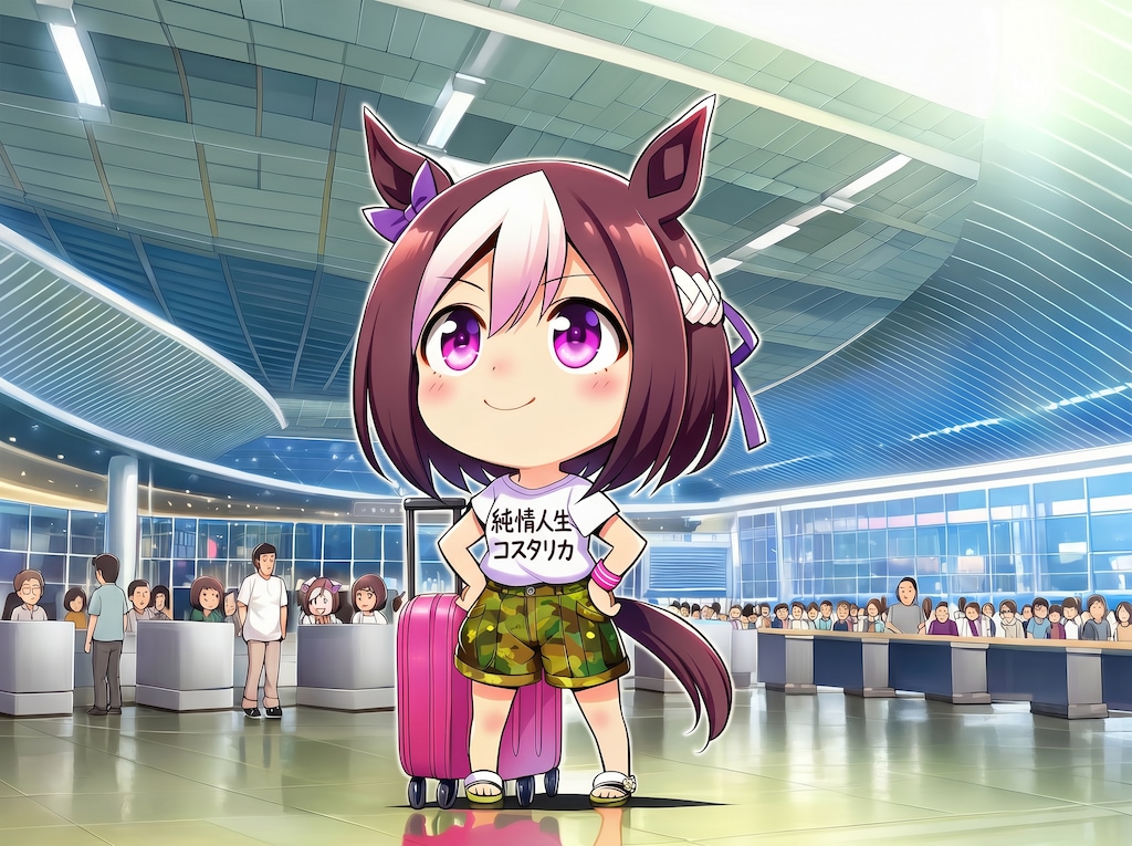 スペちゃん、ドヤ顔で空港に立つ！