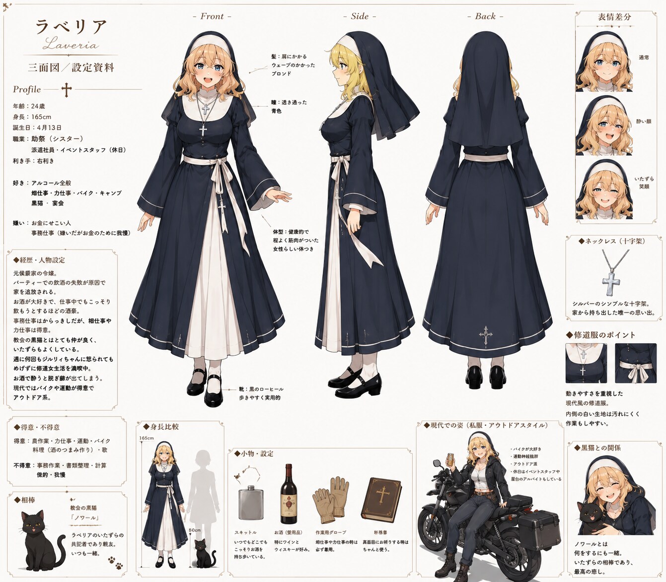 逆算から制作する三面図 ― 酒好きシスター『ラベリア』設定資料集 ―