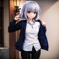新曲リリース記念！自作LoRAとチノちゃんを混ぜてみたうるさいですね×12 3枚目