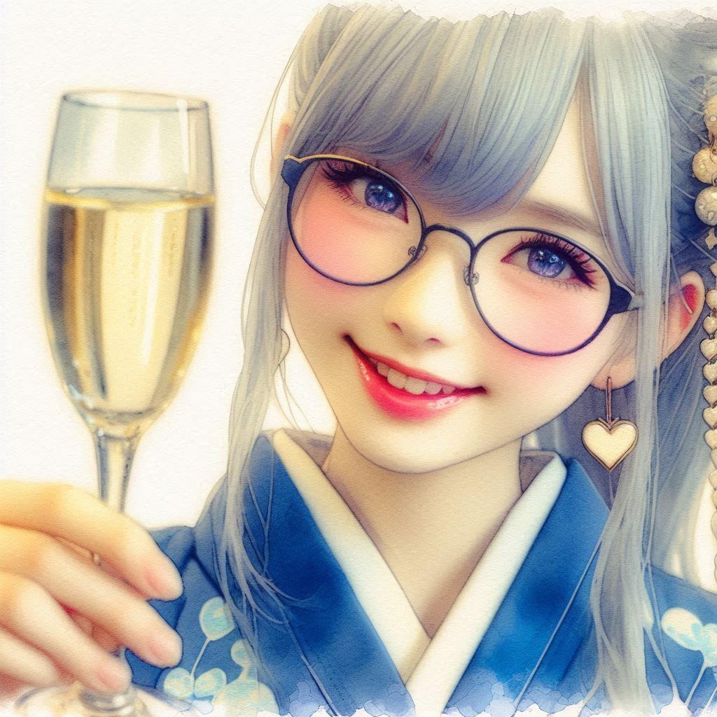 シャンパンで遊ぶ