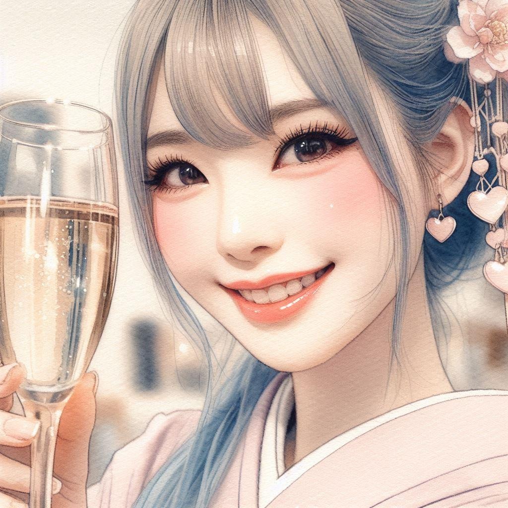 シャンパンで遊ぶ