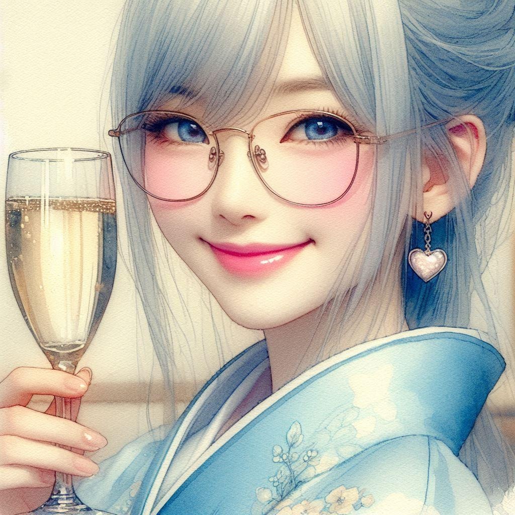 シャンパンで遊ぶ