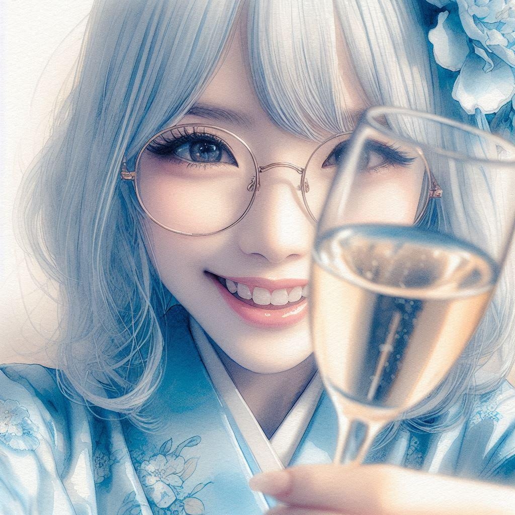 シャンパンで遊ぶ