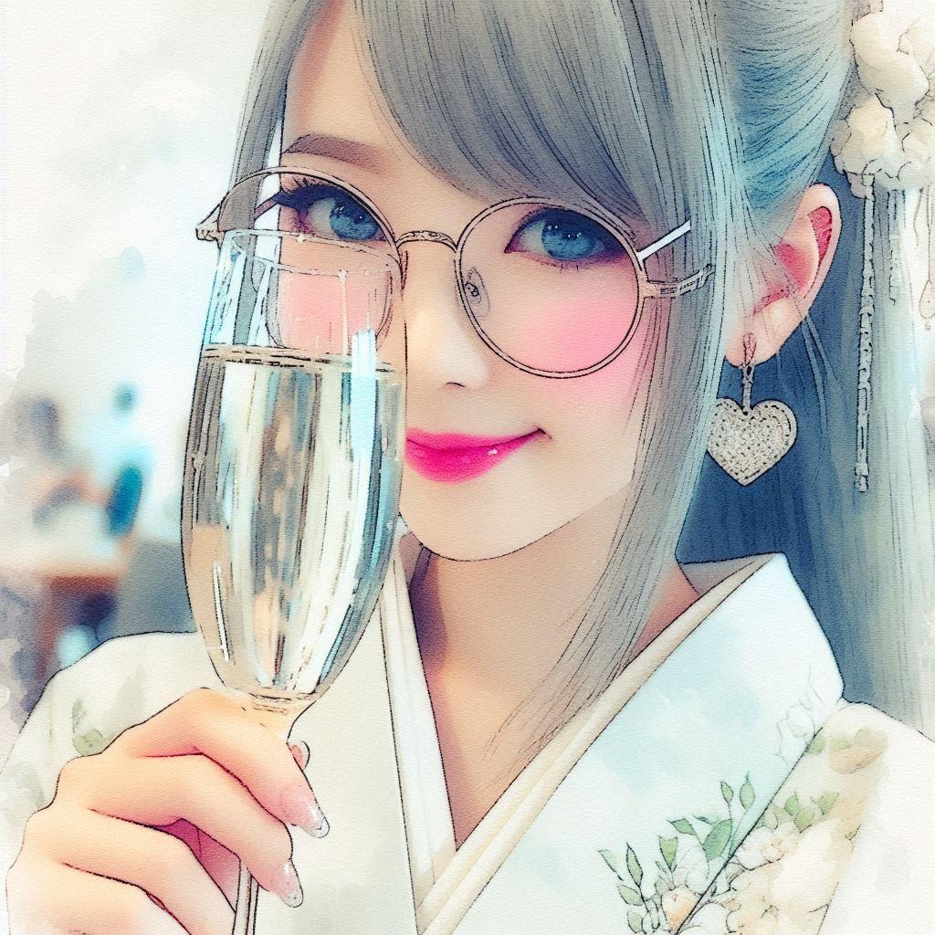 シャンパンで遊ぶ