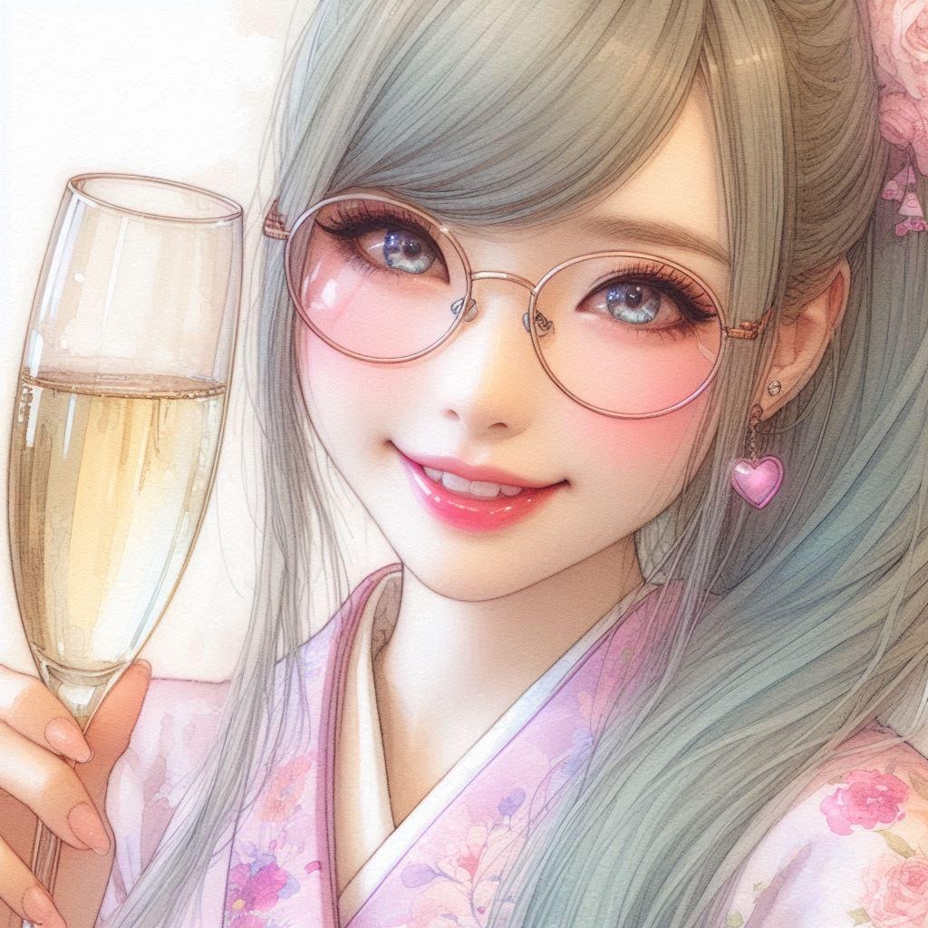 シャンパンで遊ぶ