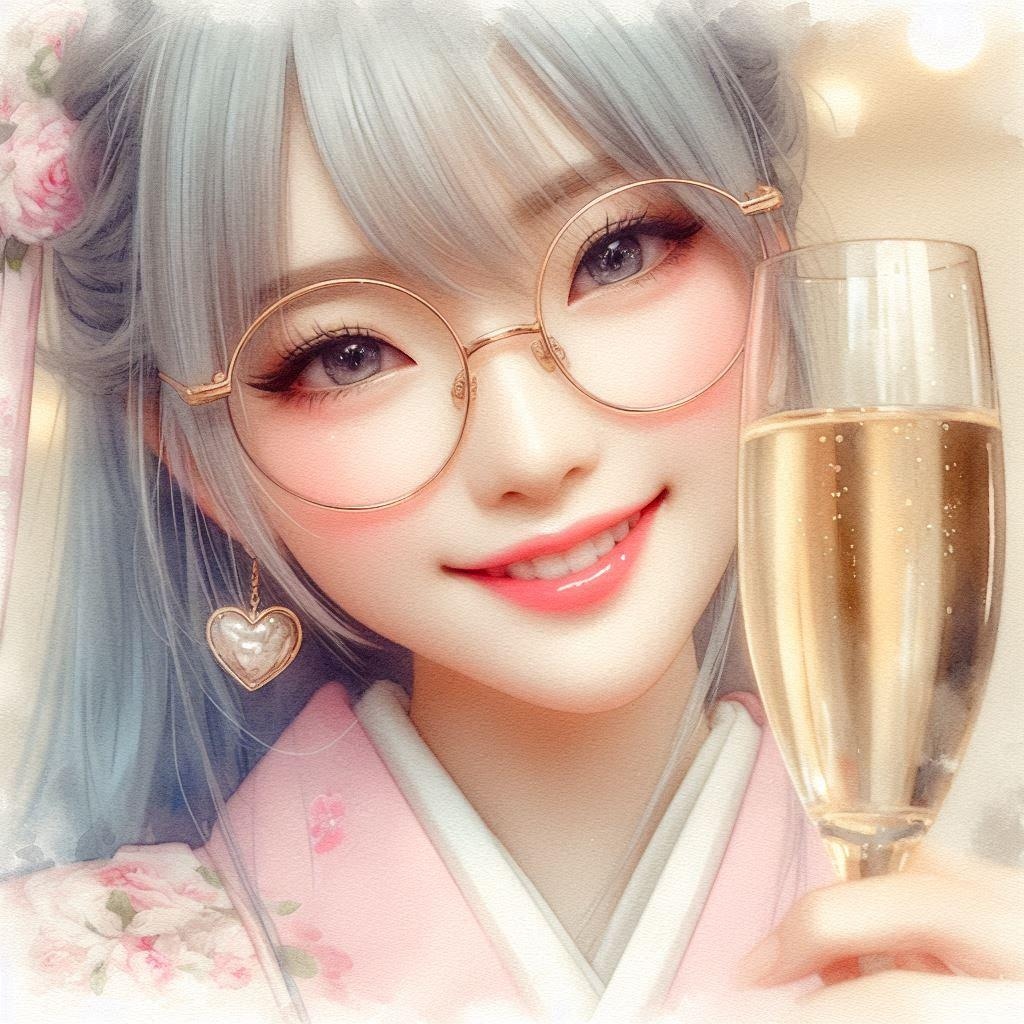 シャンパンで遊ぶ