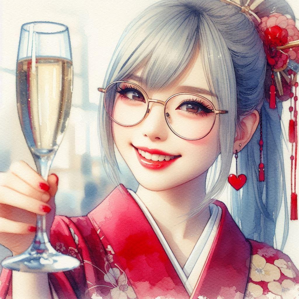 シャンパンで遊ぶ