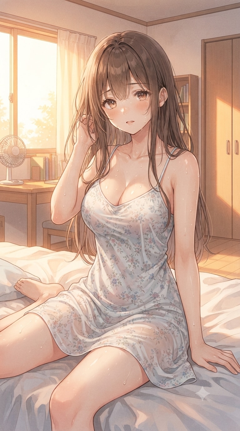 暑い夏の朝