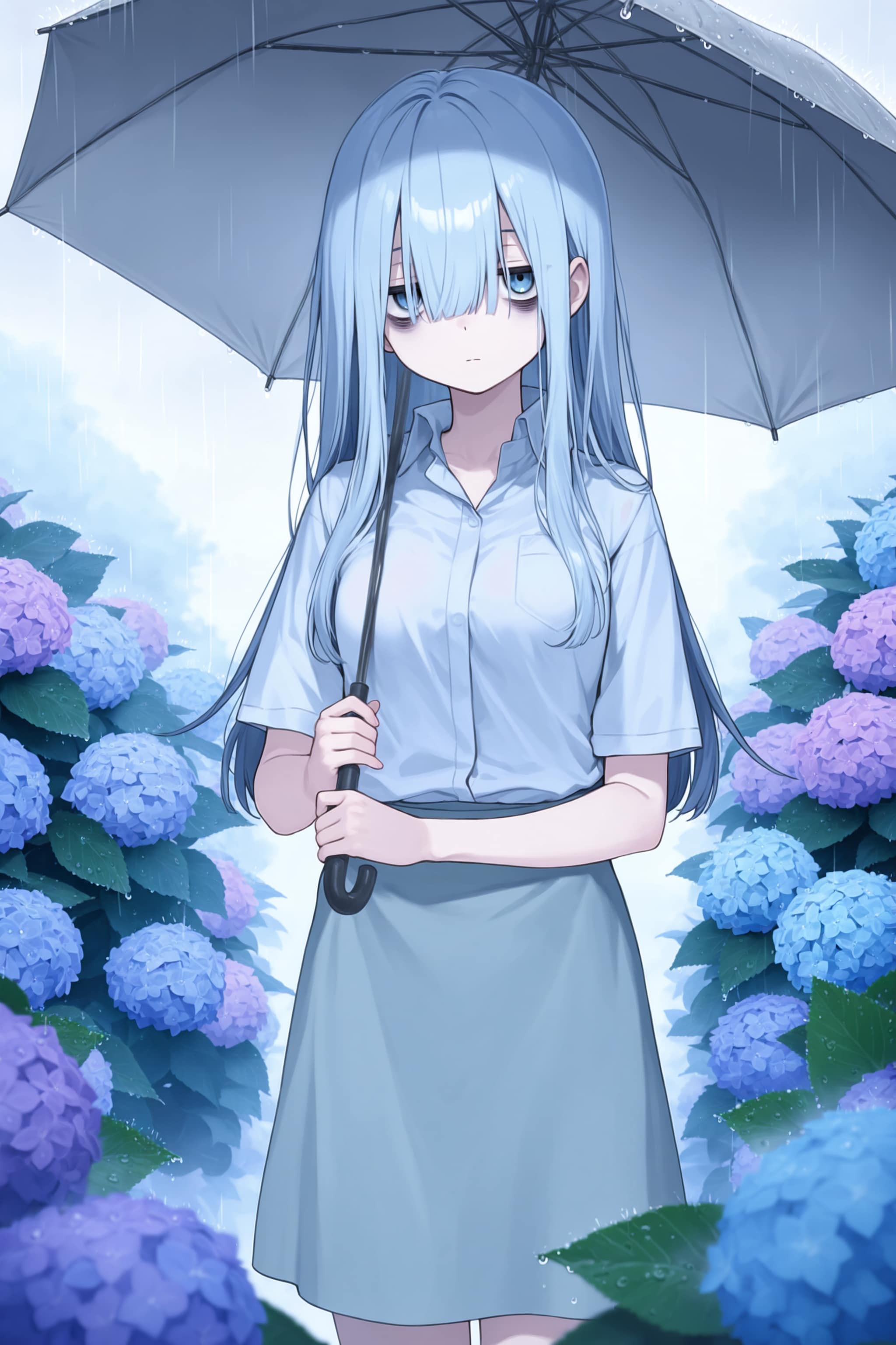 【傘】梅雨と高層雲さん