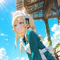 青空とベンチ 2枚目