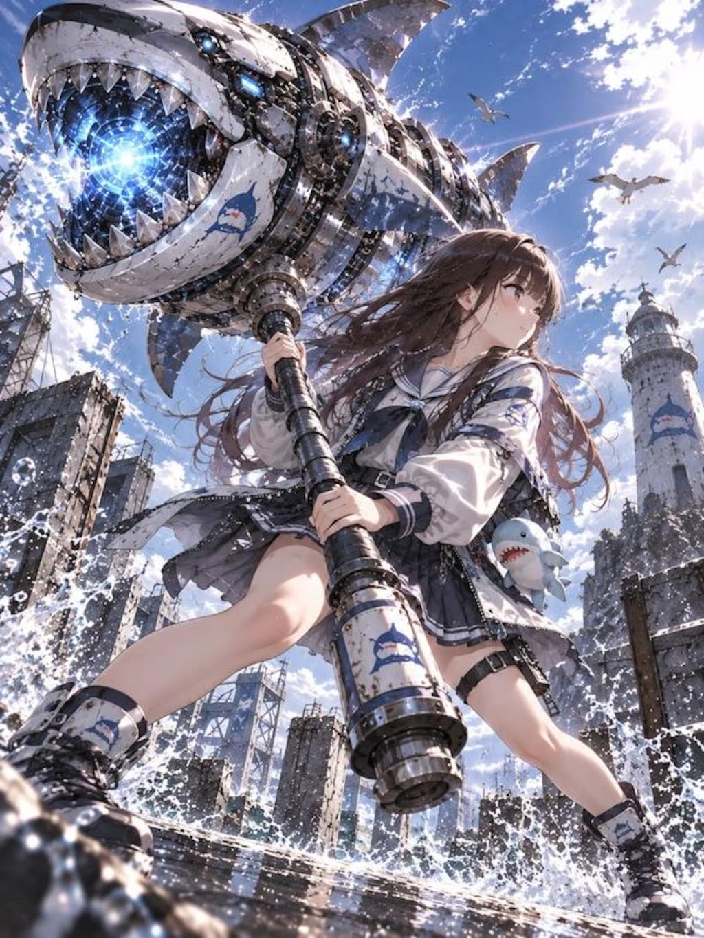 【WEAPON祭・ちびキャラ編①】シャーたたき！🦈🔨