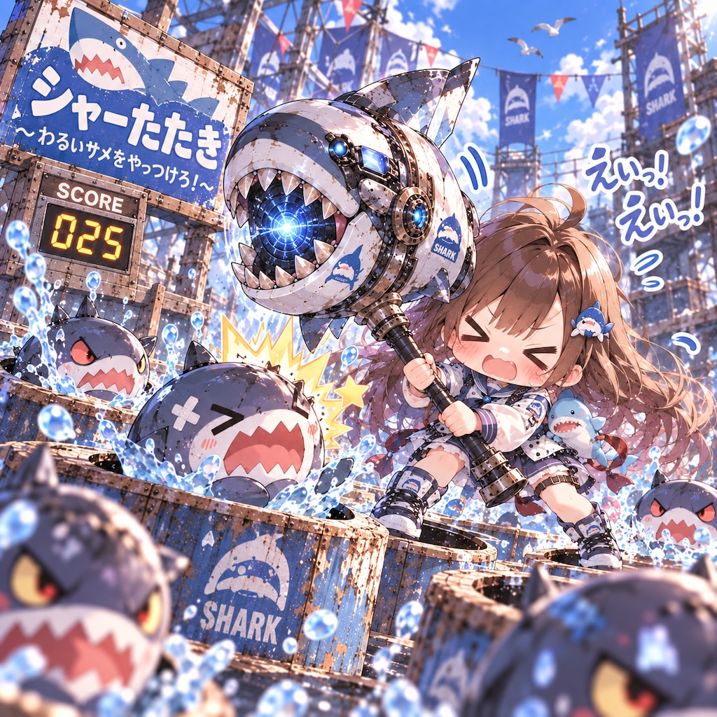 【WEAPON祭・ちびキャラ編①】シャーたたき！🦈🔨