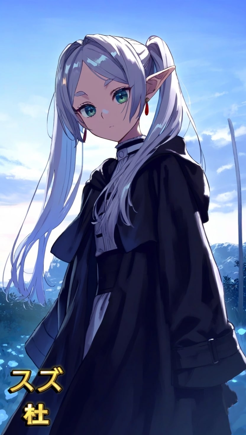 The jet black elf, Freiren of Black……？ | の人気AIイラスト・グラビア