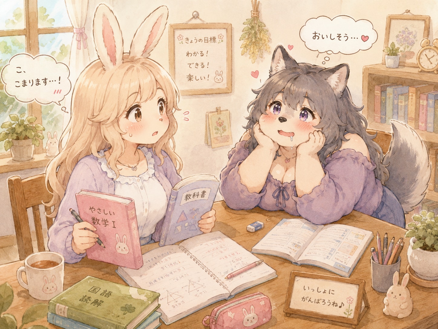 家庭教師うさぎおねえさんと生徒のオオカミさん