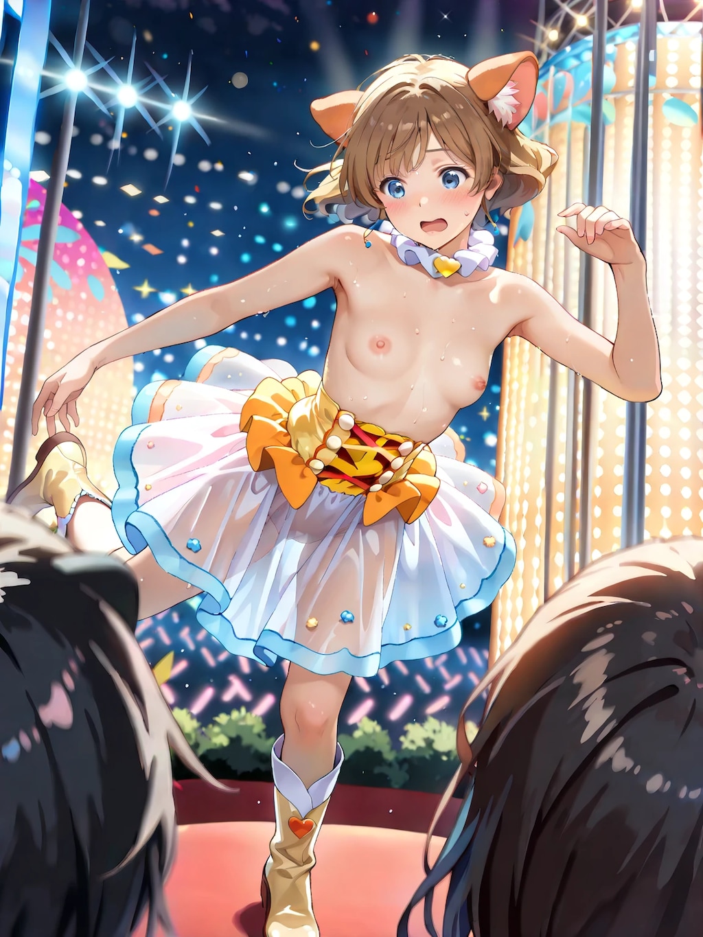 スカートが・・・