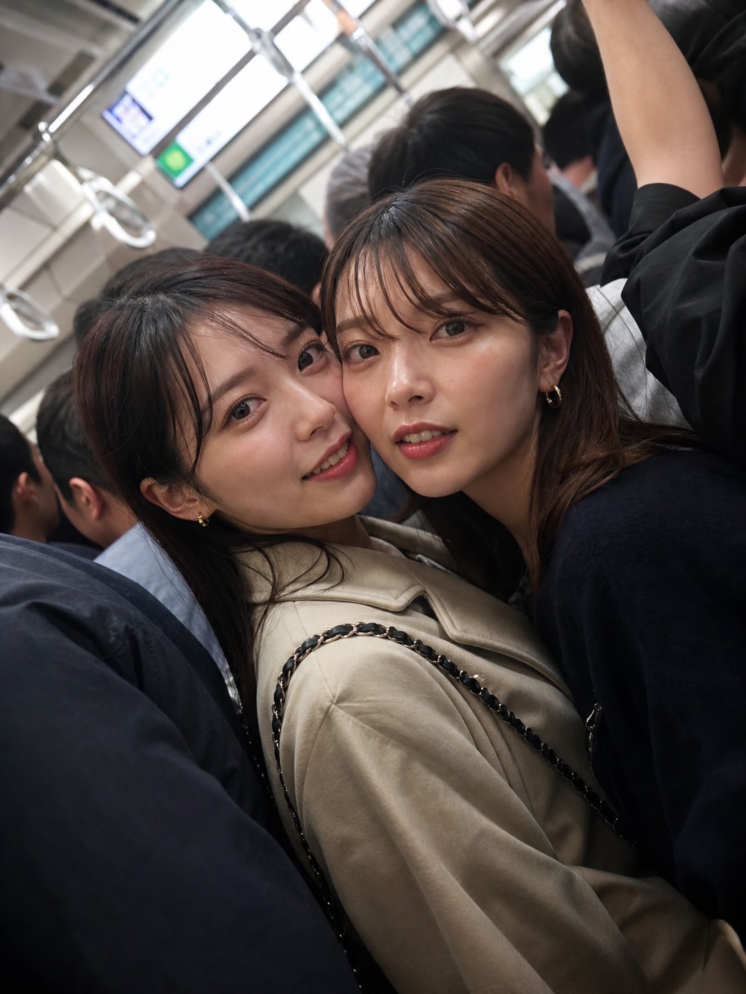 なかよし満員電車お姉さん