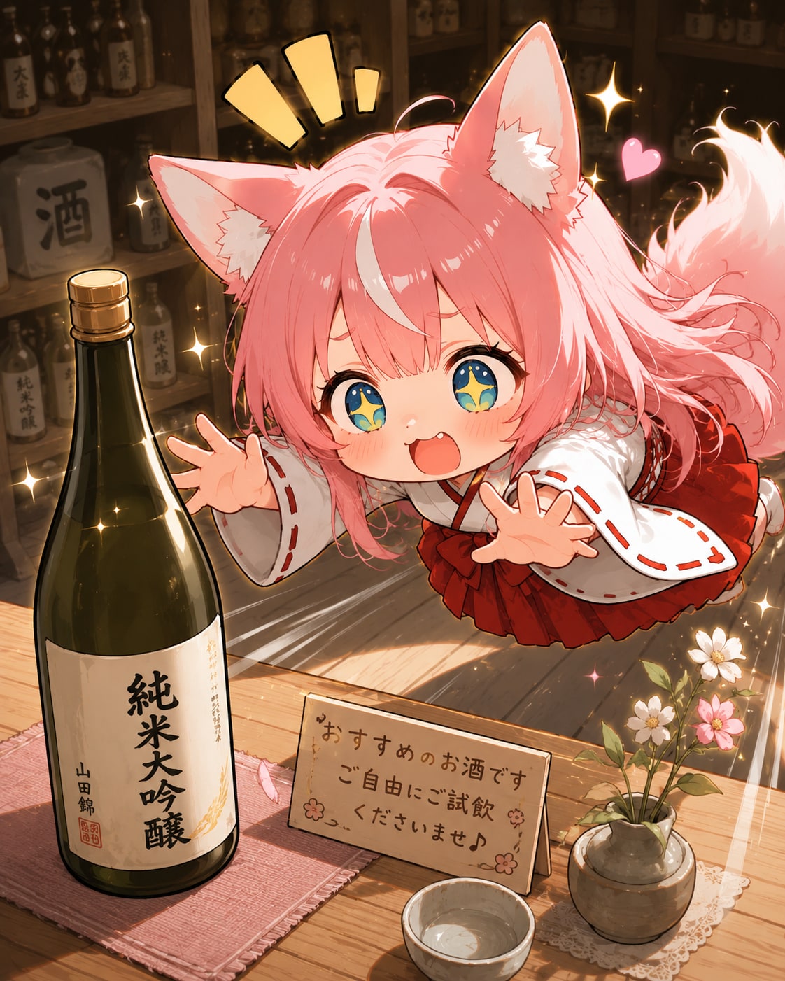 お酒に飛び付く桜火様♡