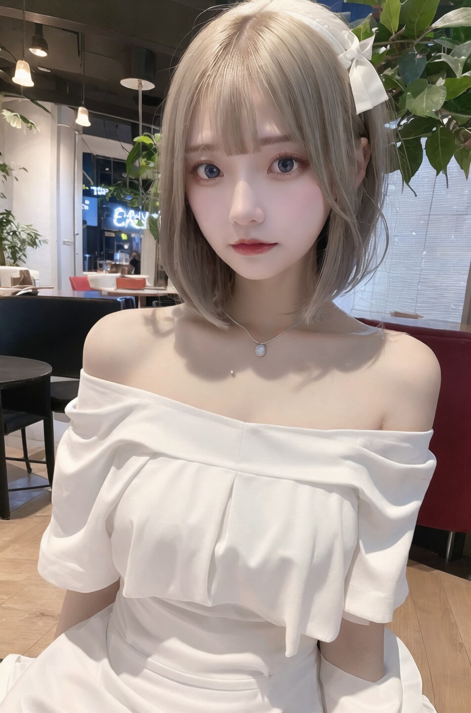 銀髪ボブカットちゃんinリアル