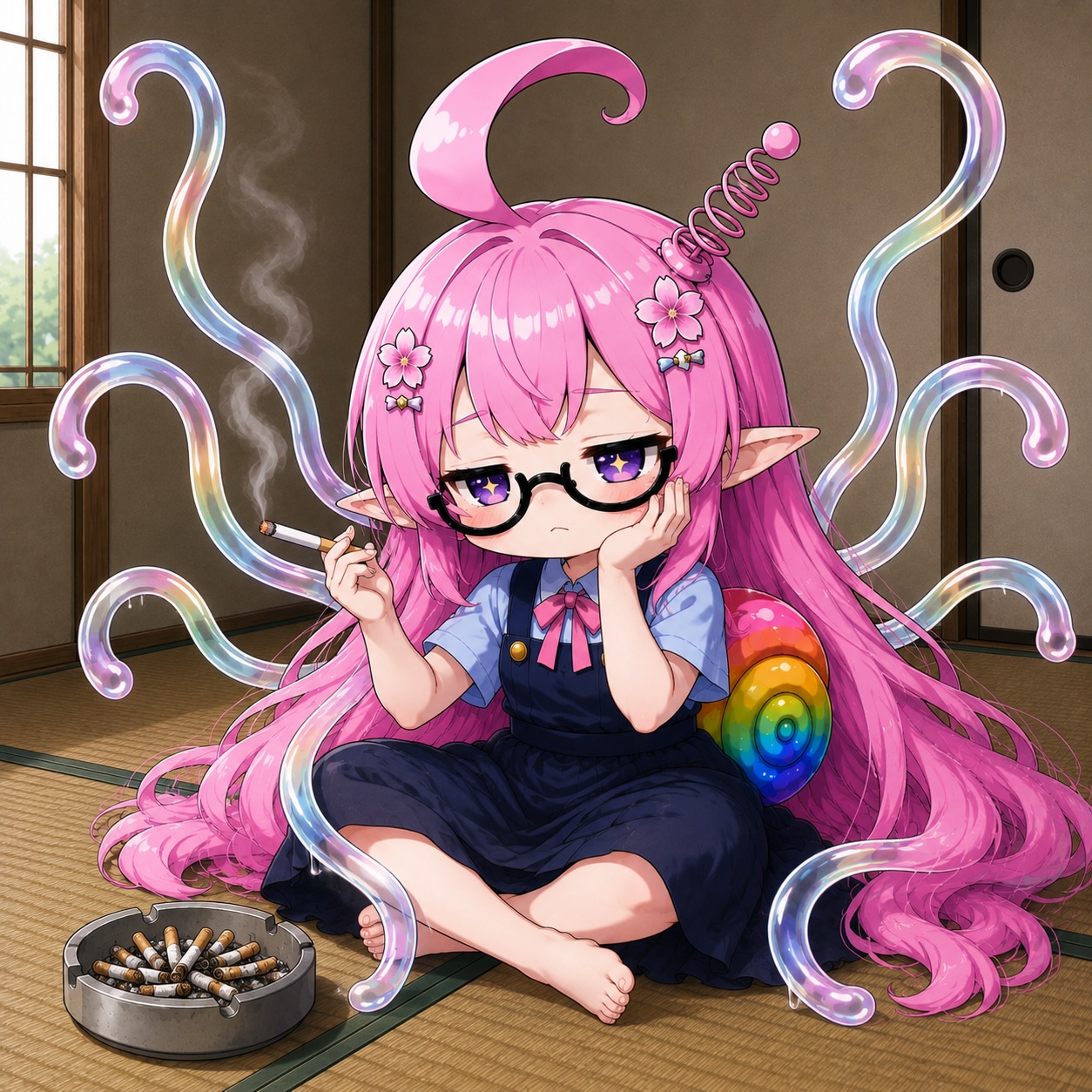 ジャンスカ制服版なくわ（何度言っても黒ピンクセーラー服に改変されるので止むなく）