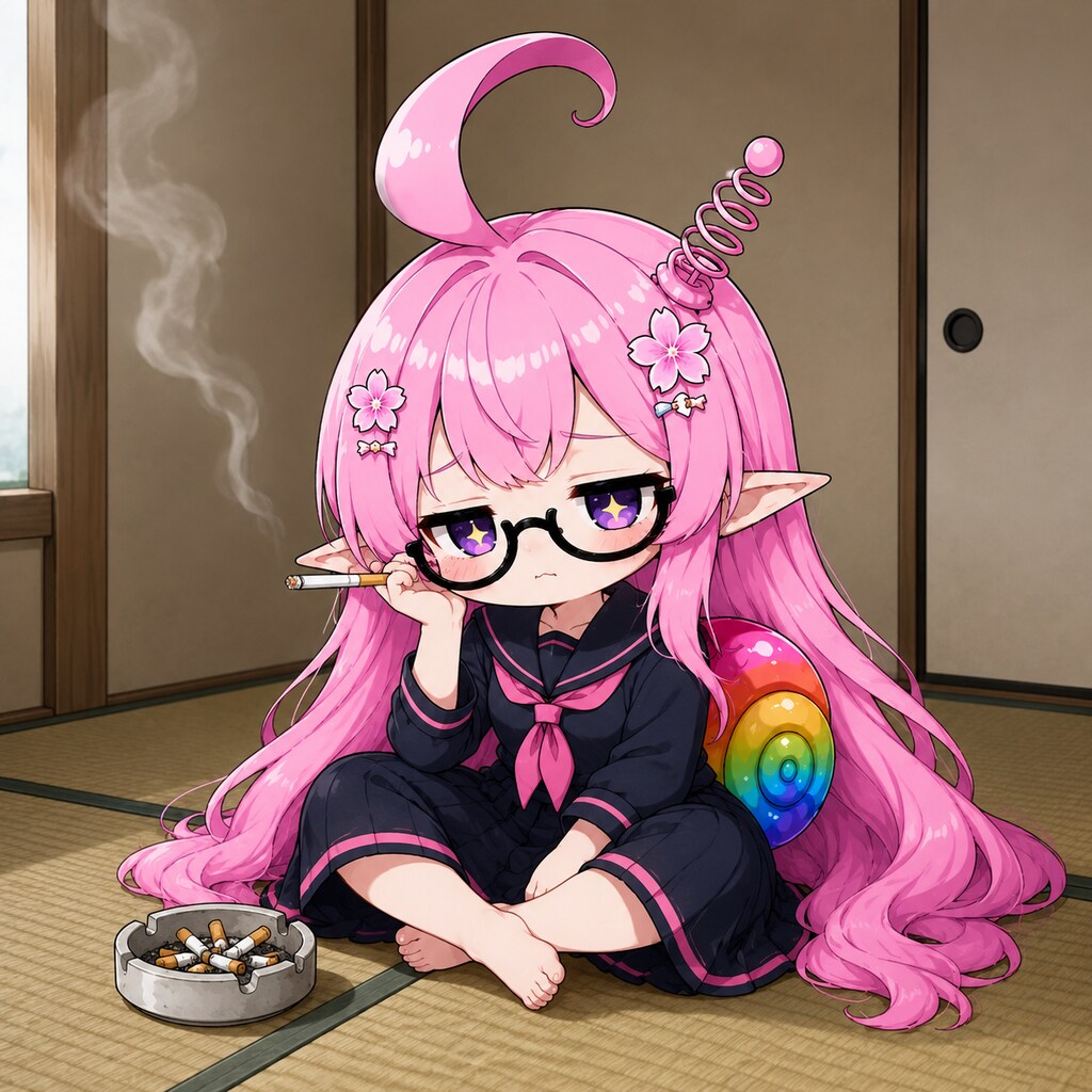 ジャンスカ制服版なくわ（何度言っても黒ピンクセーラー服に改変されるので止むなく）