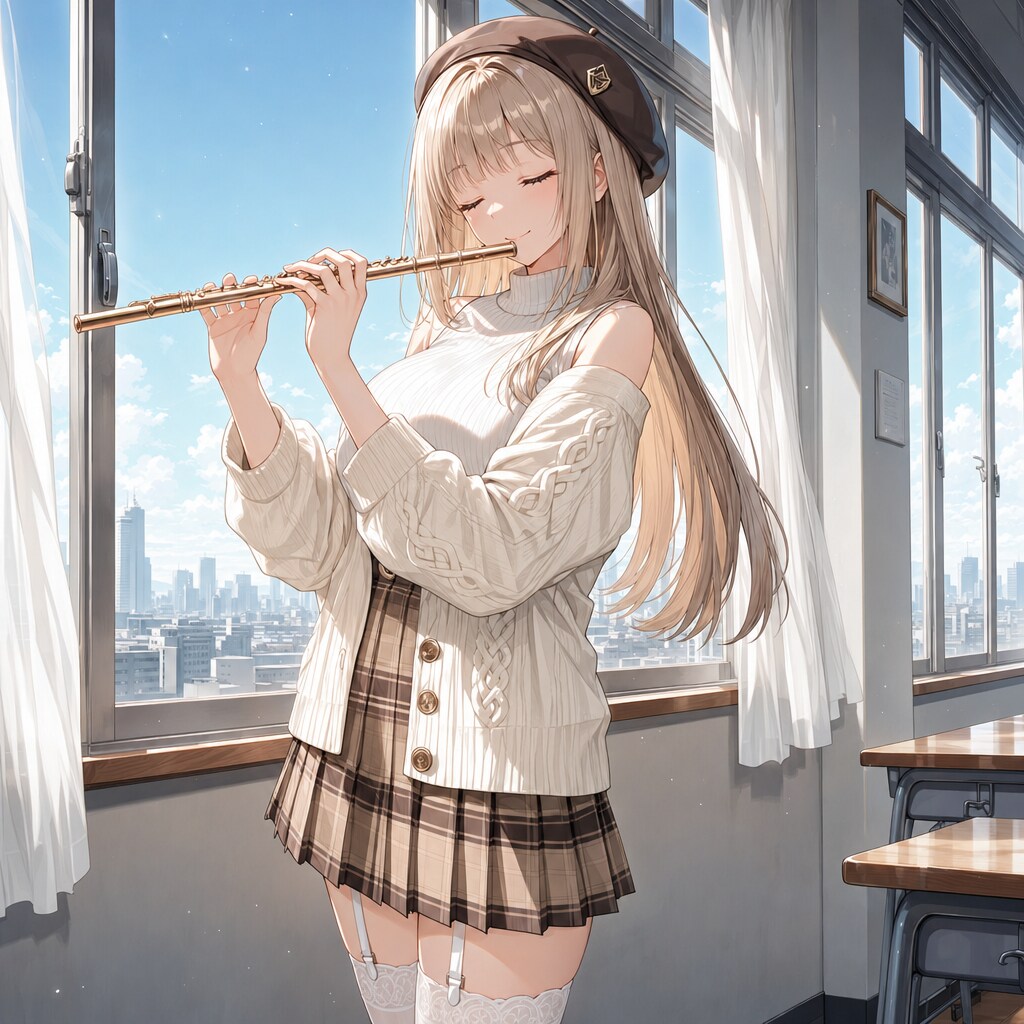 美少女にはフルートでしょ♪