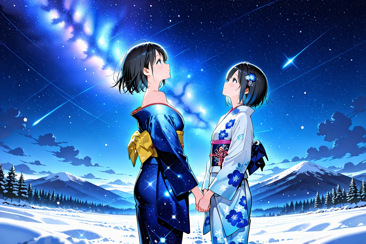 雪原の夜空(PHOENIX)(2) | の人気AIイラスト・グラビア