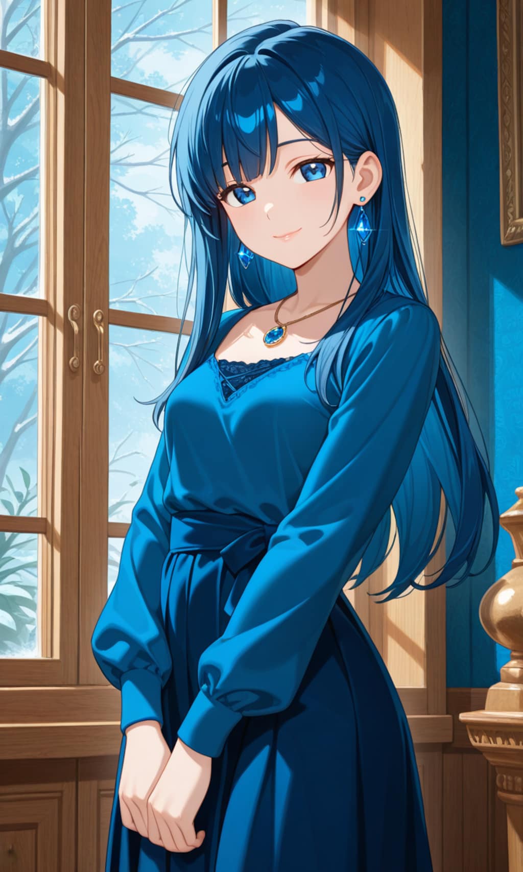 青いお嬢様