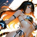 虎の獣人のビキニ姿 2枚目