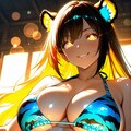虎の獣人のビキニ姿 9枚目
