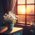 白い勿忘草 。 　　　　　　彼女が育てた白い勿忘草だけが、今も僕の部屋にある。 2枚目