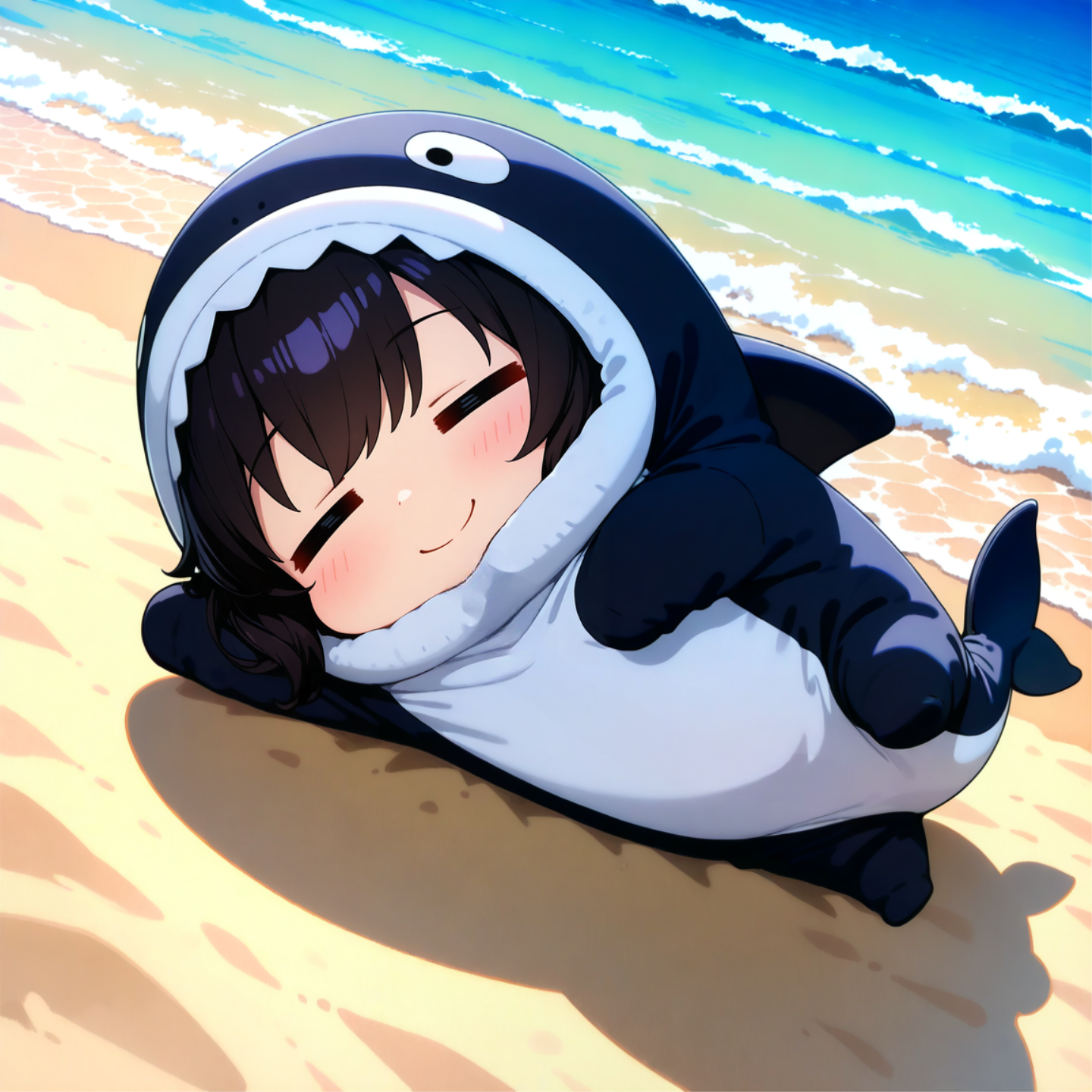 浜に打ち上げられた
