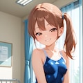 スク水サイドポニー女子　医務室で手コキ 12枚目