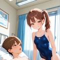 スク水サイドポニー女子　医務室で手コキ 7枚目