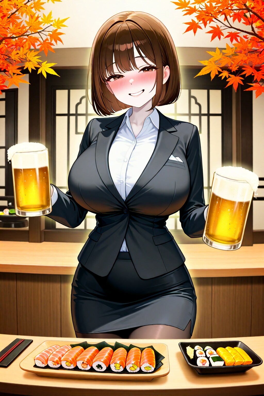 アキちゃんと秋の寿司パーティー