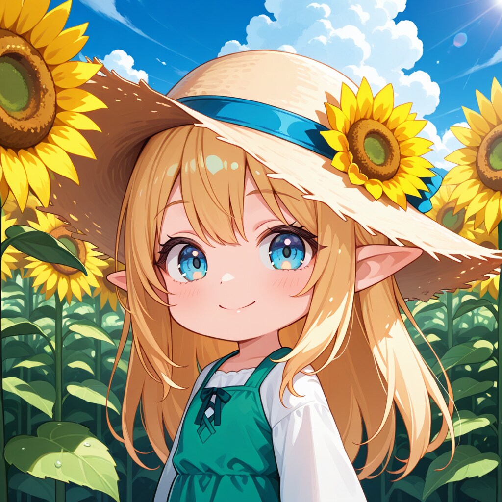 向日葵と少女 | の人気AIイラスト・グラビア