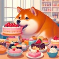 アクリル、世界全てのスイーツデザートを食べる肥満柴犬 4枚目
