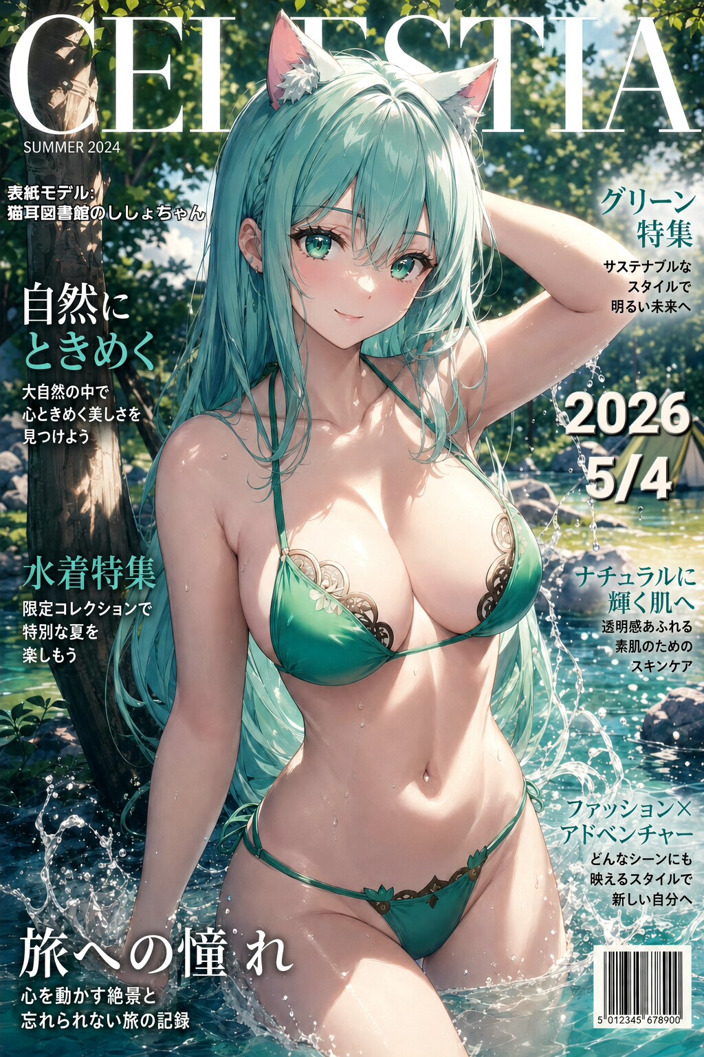 GPT版ファッション誌の表紙風📕✨