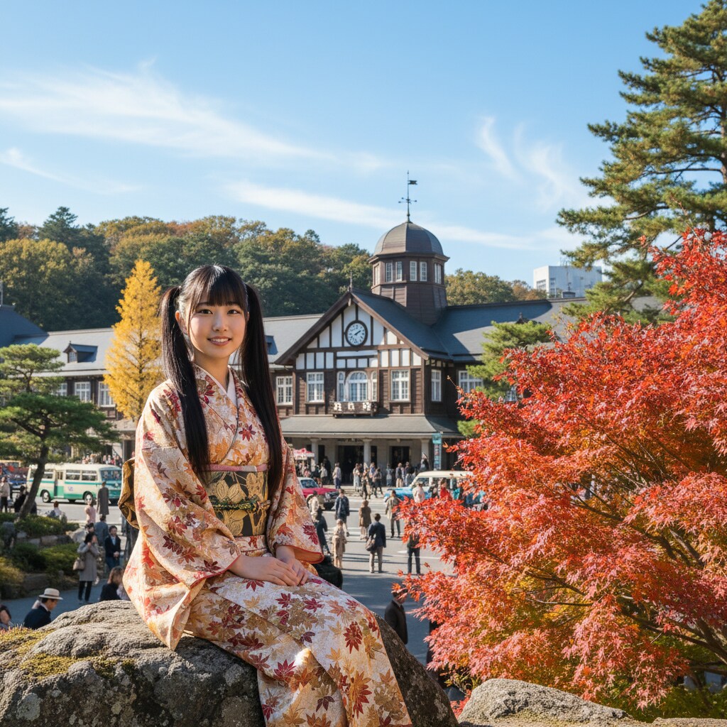 黒ツイさん。50年前原宿駅前秋