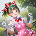 子犬とポニテちゃん 3枚目