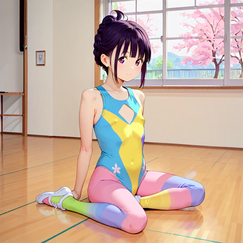 体操少女休憩中