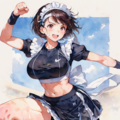 スポーティーなメイドさん 2枚目