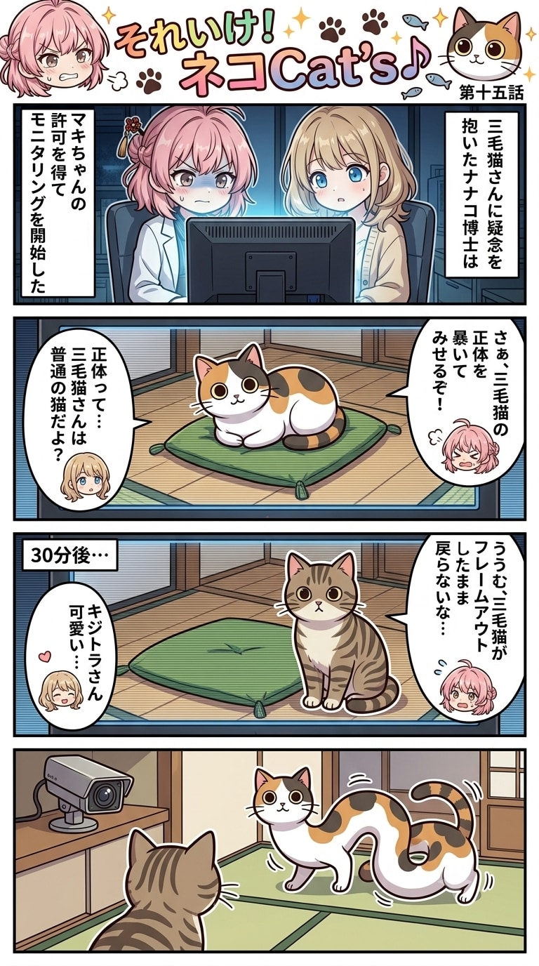 【15話】それいけ！ネコCat's♪(４コマ漫画)