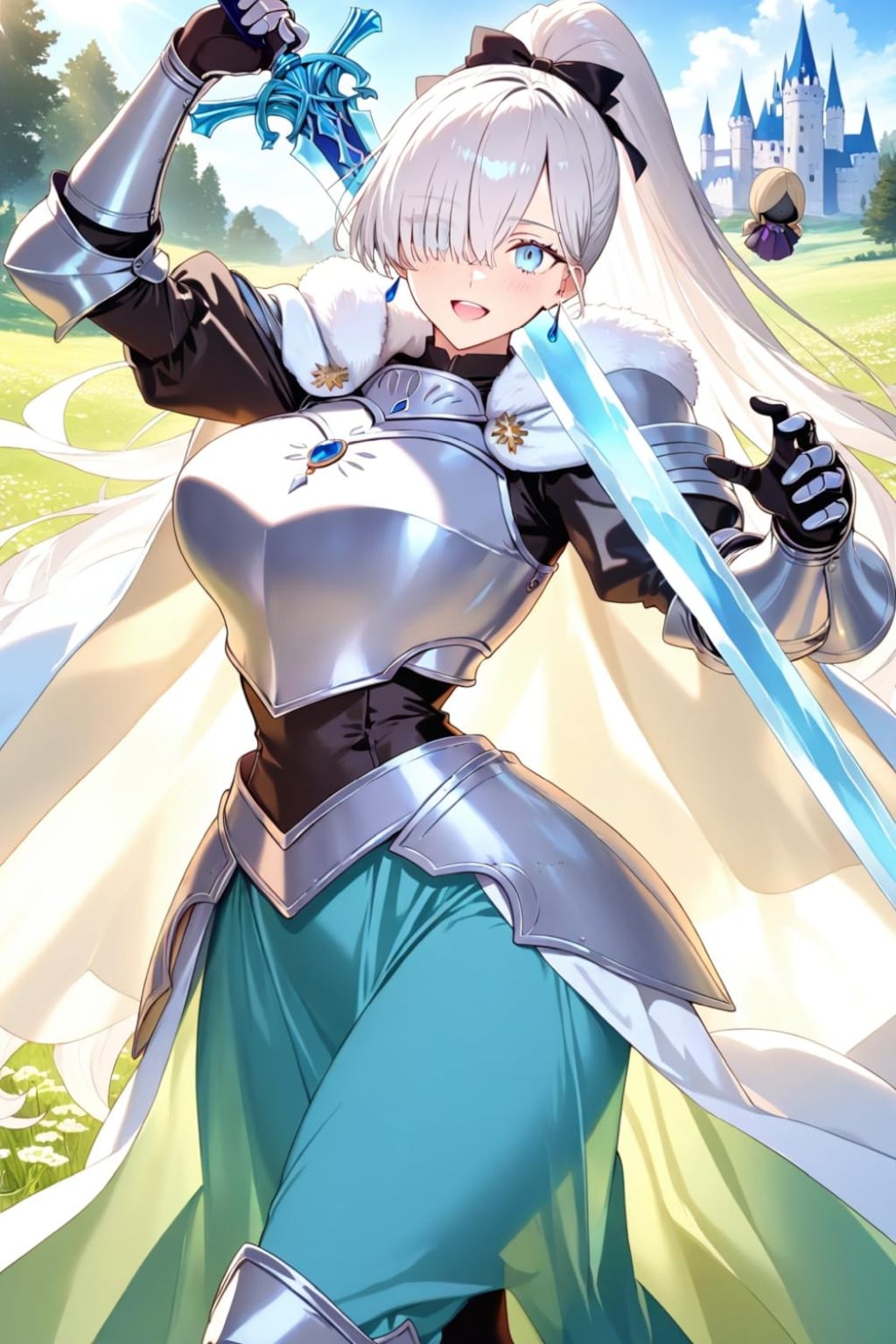 お姫様氷の姫騎士コスプレ人妻