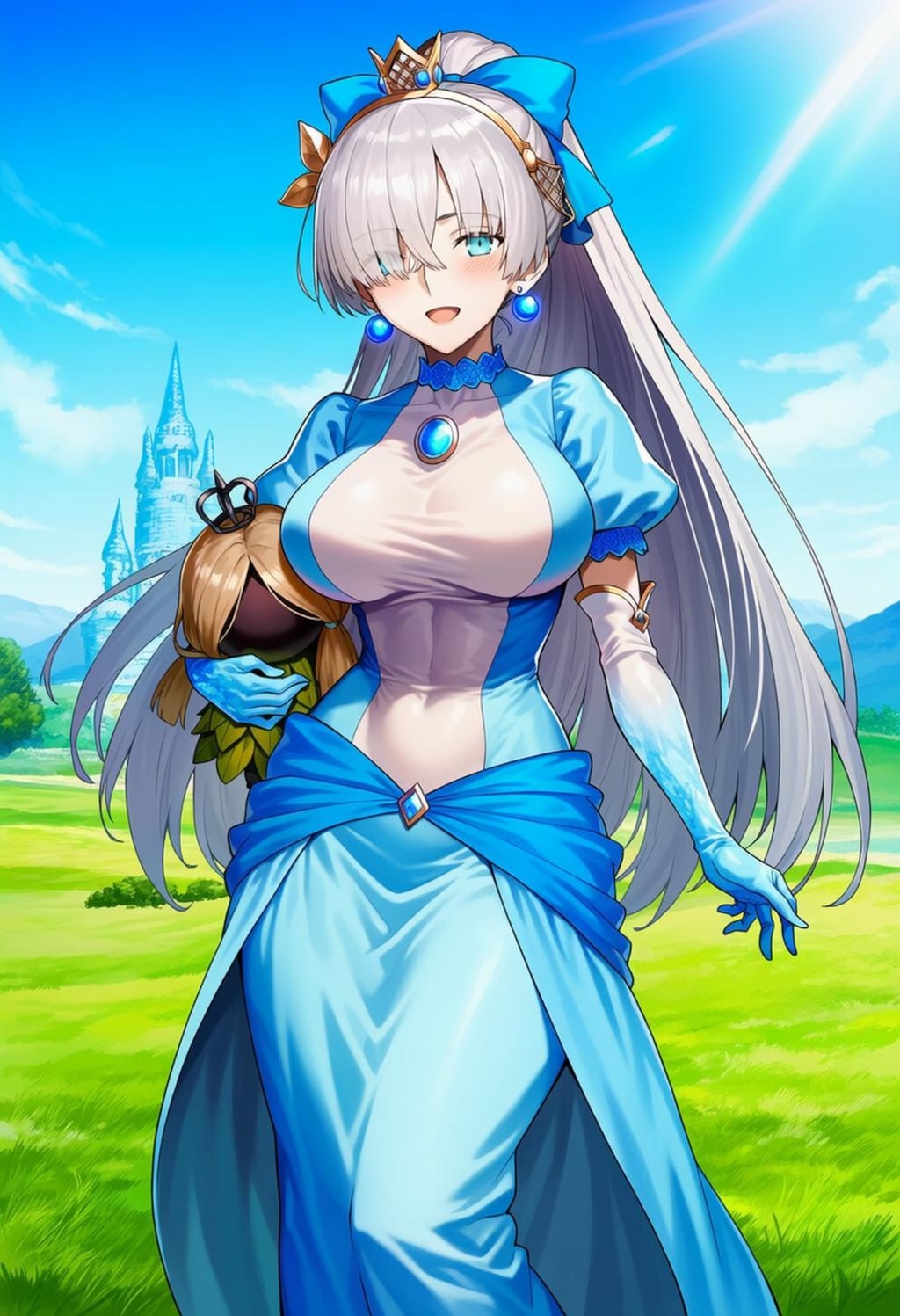 お姫様氷の姫騎士コスプレ人妻