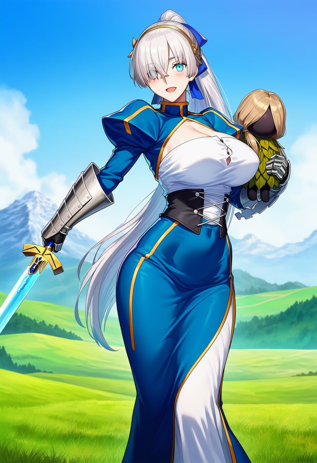 お姫様氷の姫騎士コスプレ人妻