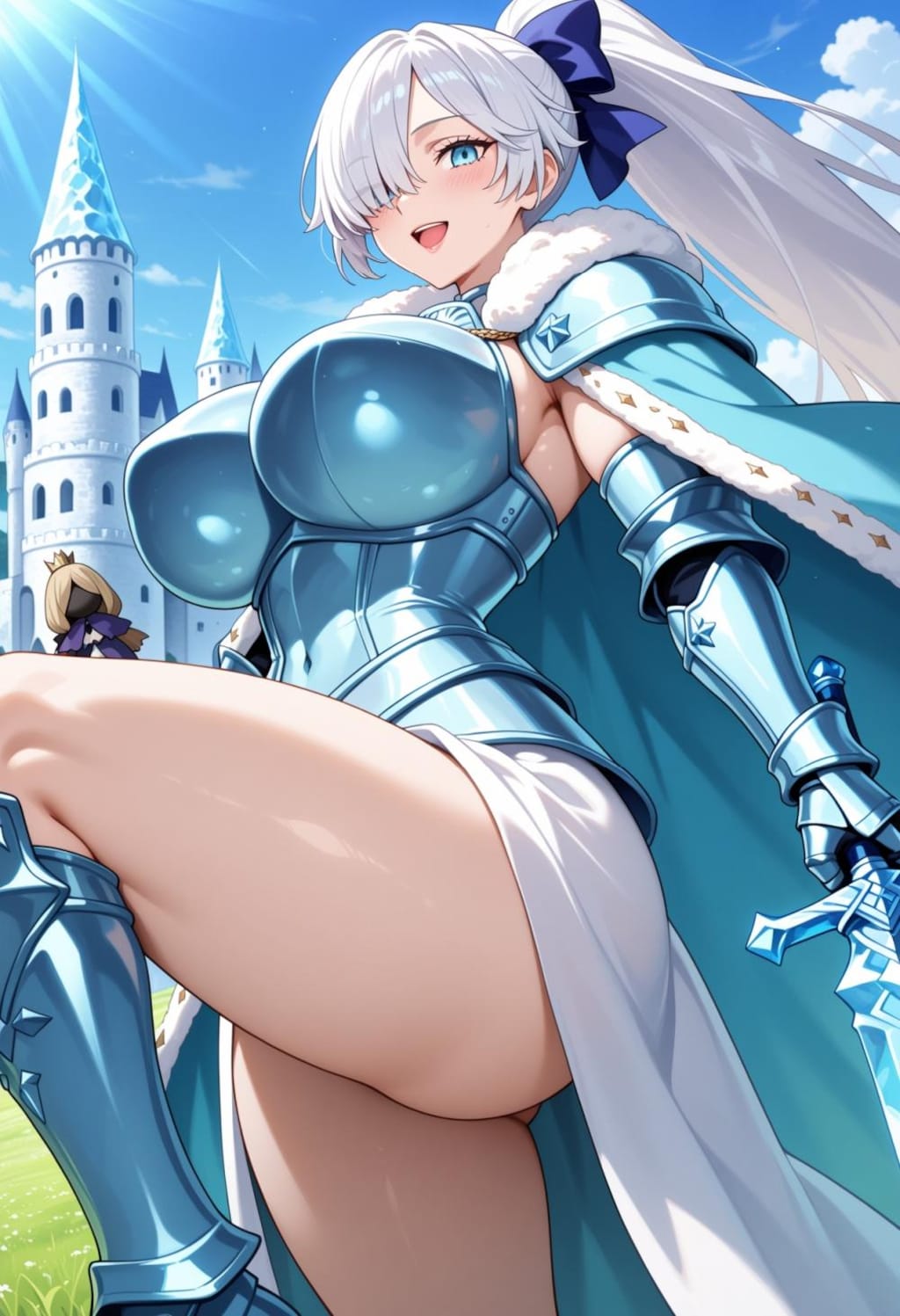 お姫様氷の姫騎士コスプレ人妻