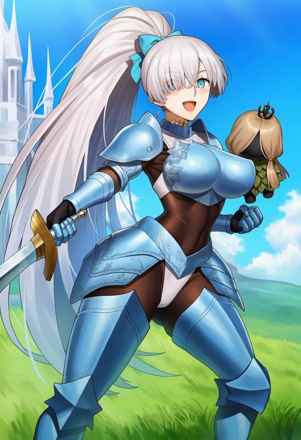 お姫様氷の姫騎士コスプレ人妻