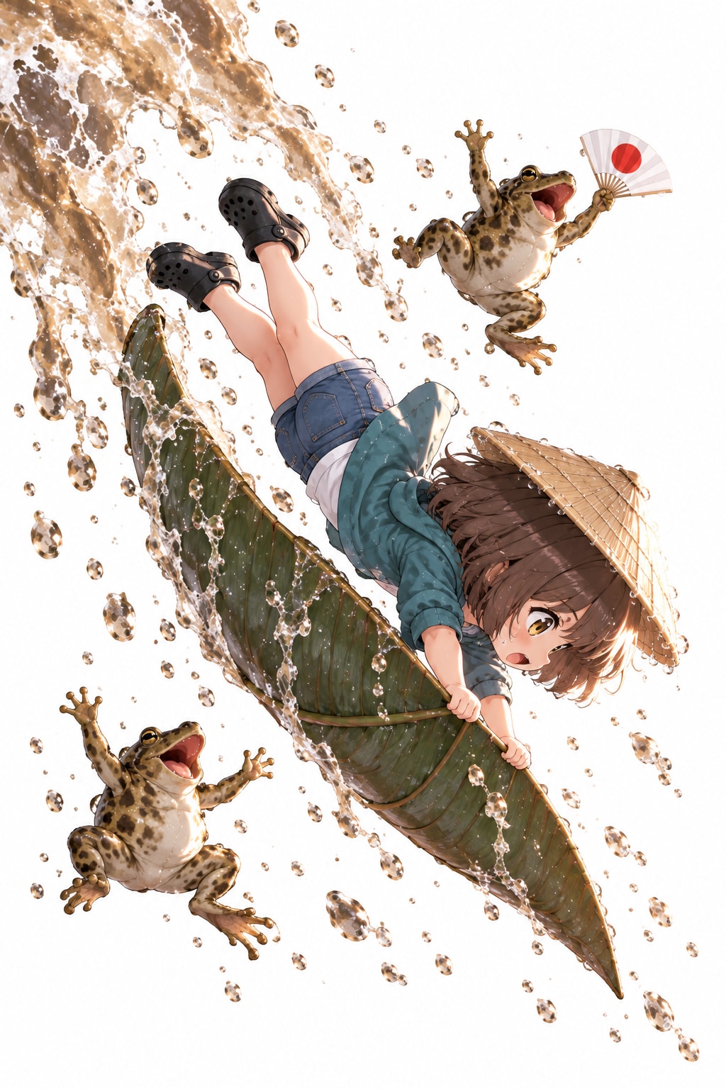 雨の急流下り。