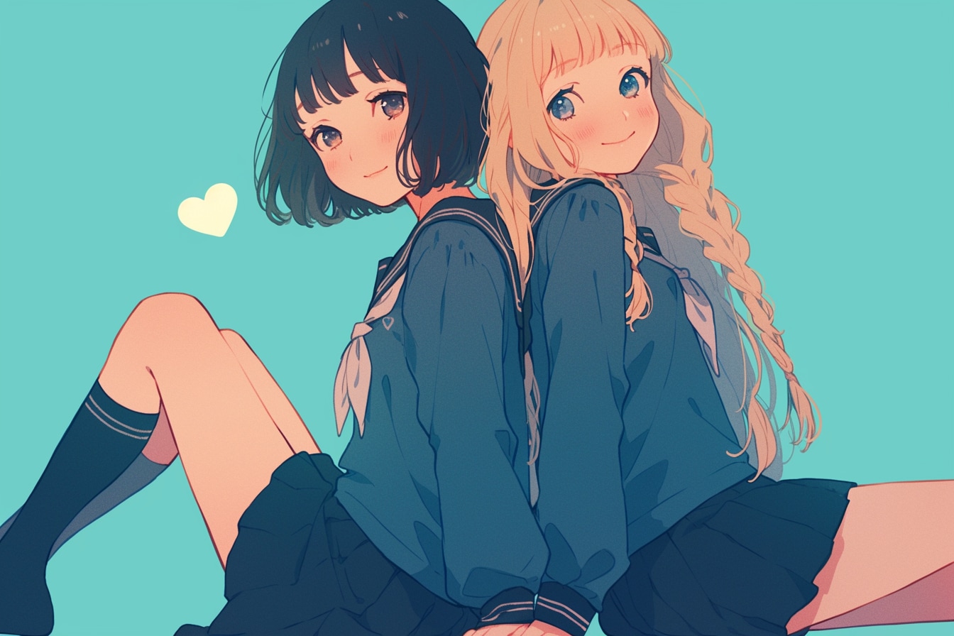 二人のJK25 | の人気AIイラスト・グラビア