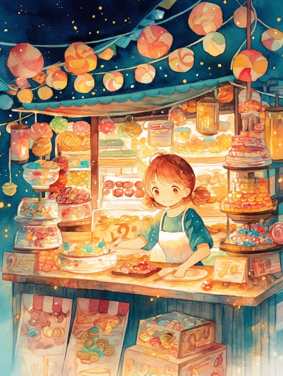 お祭りの屋台。 | の人気AIイラスト・グラビア